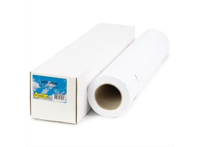 Hausmarke Satin Papierrolle Weiß