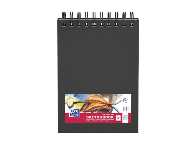 Skizzenbuch A5 spir 225g schwarz