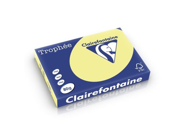 Trophäe Buntpapier A3 80 g/m² Zitronengelb