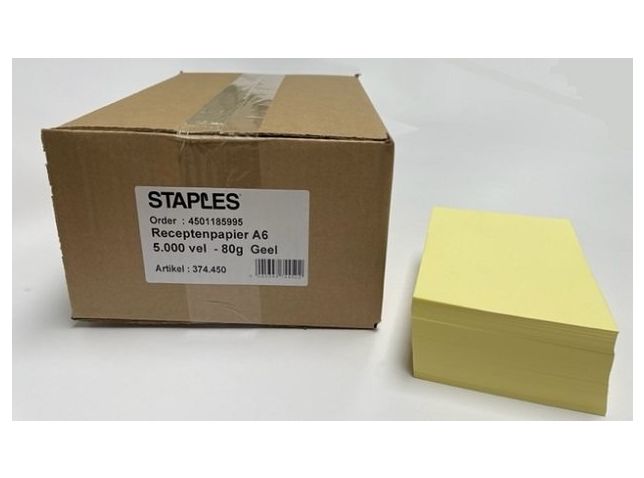 Rezeptpapier A6 80 g/m² Gelb