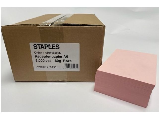 Rezeptpapier A6 80 g/m² Rosa