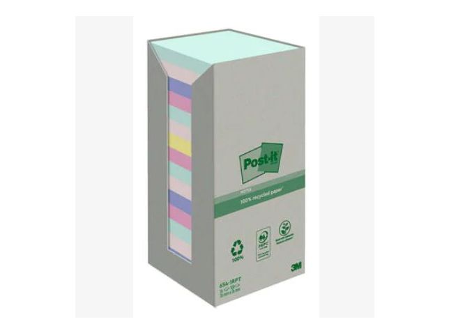 Recycling-Notizen Pastellfarben 76 x 76 mm