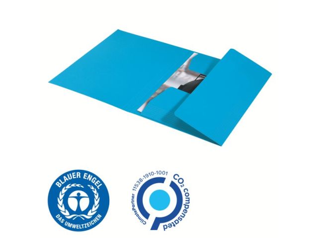 Recycling-Ordner mit Staubklappe, A4, Blau
