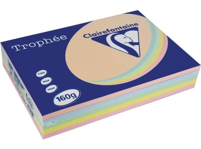 Trophäe Buntpapier A4 160 g/m² Assorti