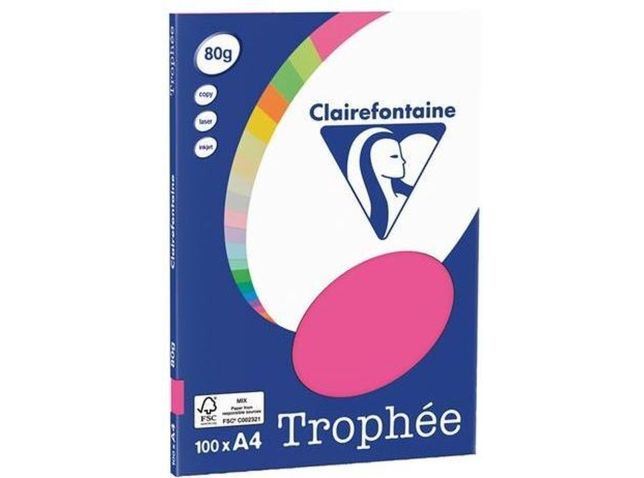 Buntpapier A4 80 g/m² Fluoreszierend Rosa