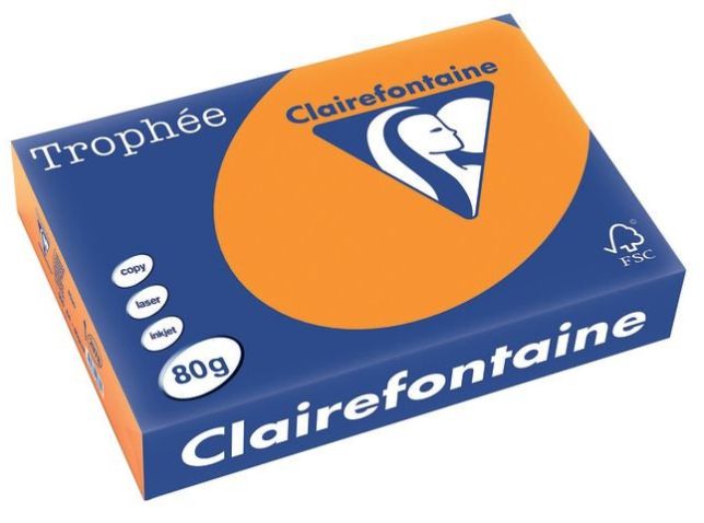 Trophée Gekleurd Papier A4 80 g/m² Neonoranje