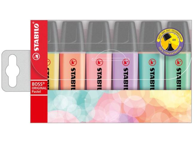 Boss Original Textmarker 2 - 5 mm, verschiedene Pastellfarben