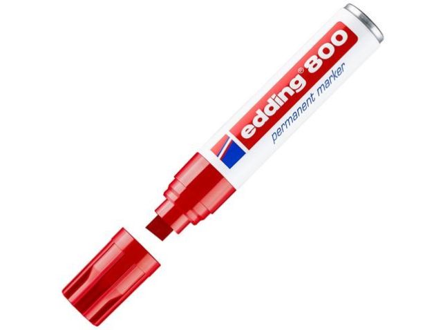 Permanentmarker 800, nachfüllbar, Keilspitze, 4 - 12 mm, Schreibfarbe: rot