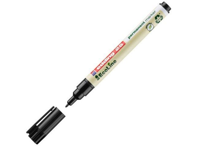 25 EcoLine Permanentmarker rund 1 mm schwarz
