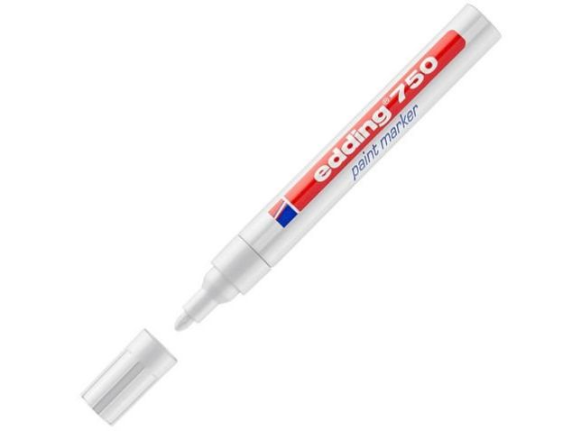 Lackmarker, 750, Rundspitze, 2 - 4 mm, Schreibfarbe: weiß