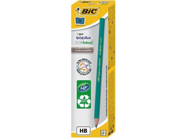ECOlutions Evolution Graphit-Bleistift, HB-Mine, Sechskantschaft grün