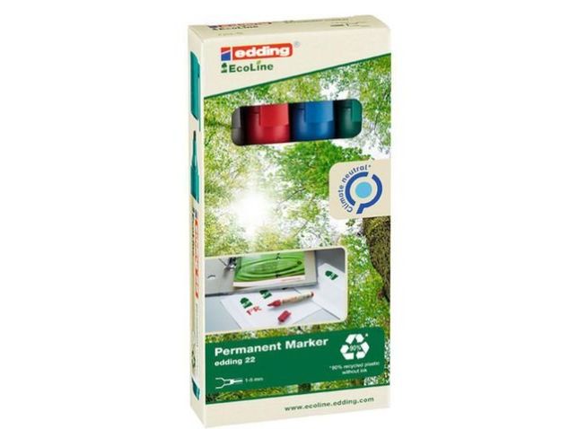 22 EcoLine Permanentmarker Meißelform 1 - 5 mm sortiert